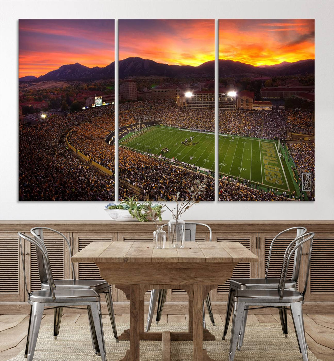 Folsom Field University of Colorado Football Stadium Wall Art Canvas Print