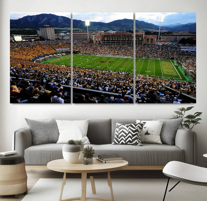 Folsom Field University of Colorado Football Stadium Wall Art Canvas Print