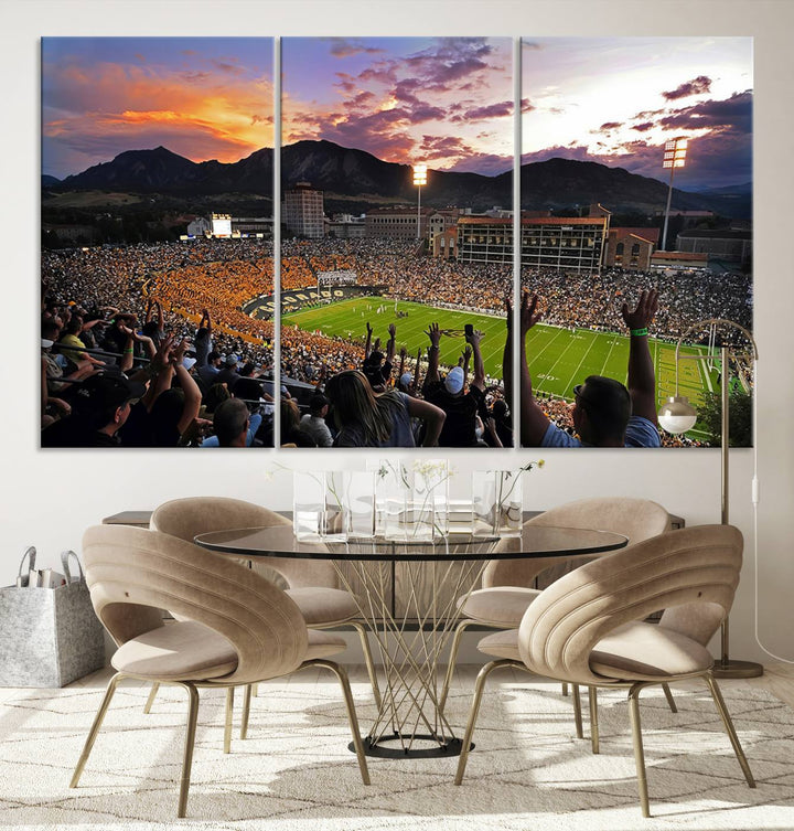 Folsom Field University of Colorado Football Stadium Wall Art Canvas Print