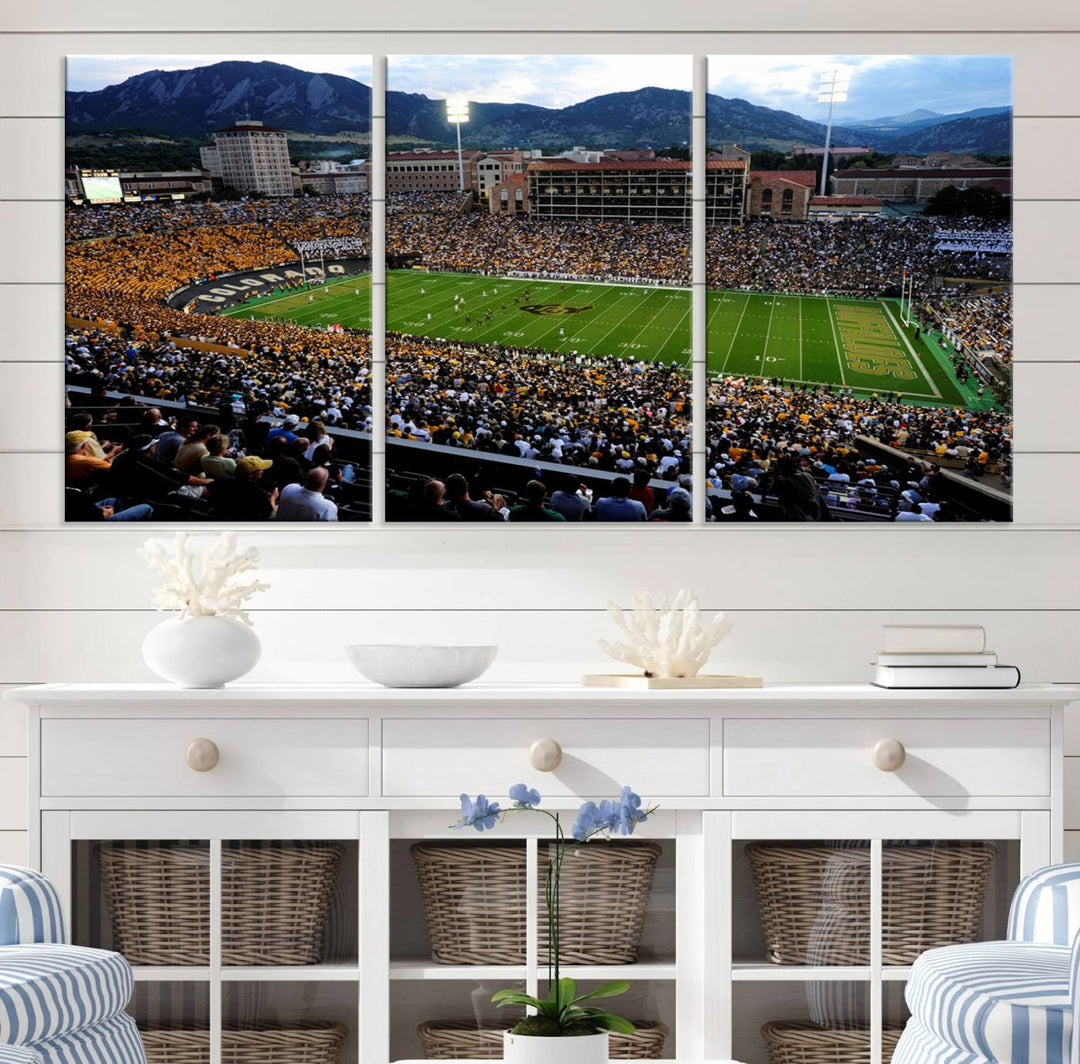 Folsom Field University of Colorado Football Stadium Wall Art Canvas Print