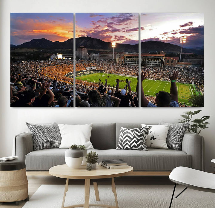 Folsom Field University of Colorado Football Stadium Wall Art Canvas Print