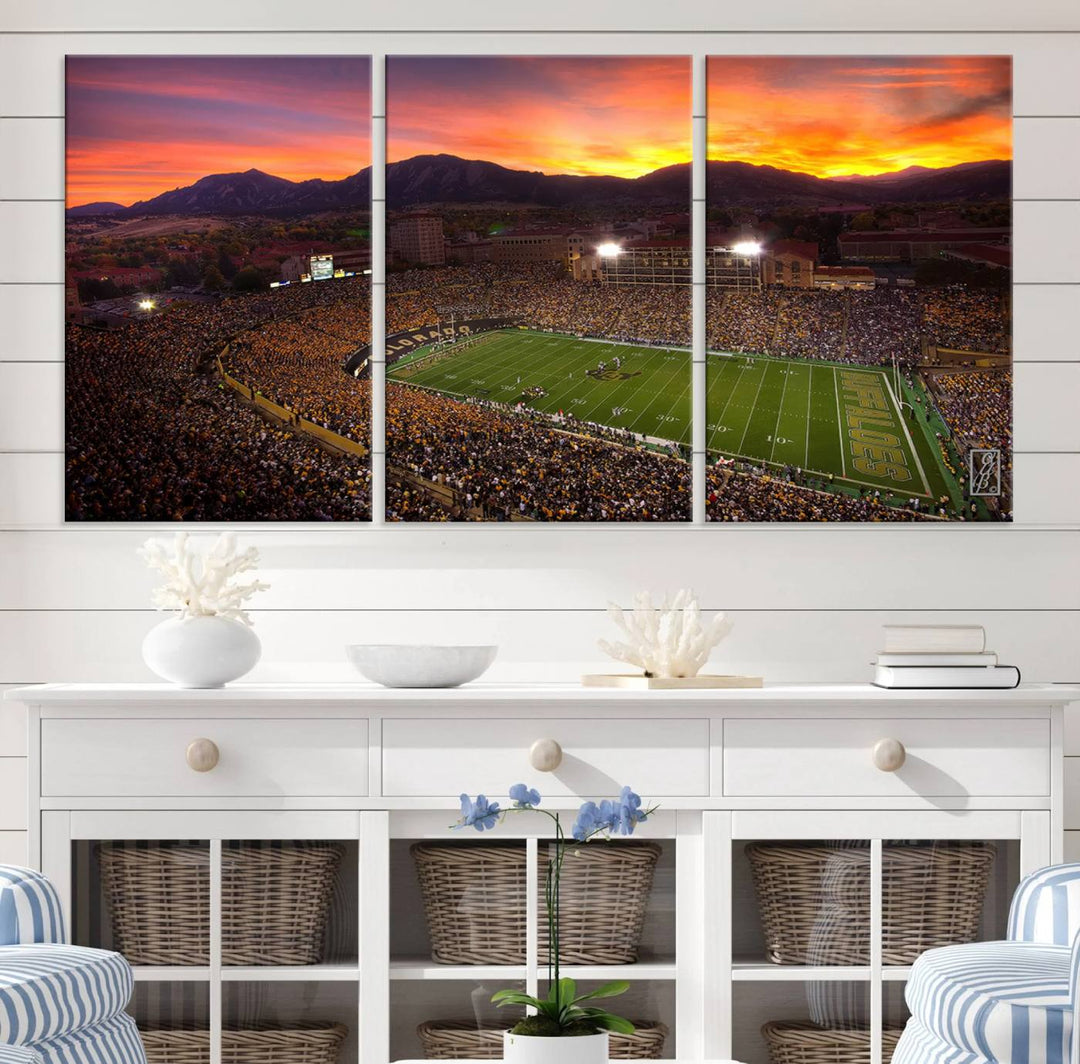 Folsom Field University of Colorado Football Stadium Wall Art Canvas Print