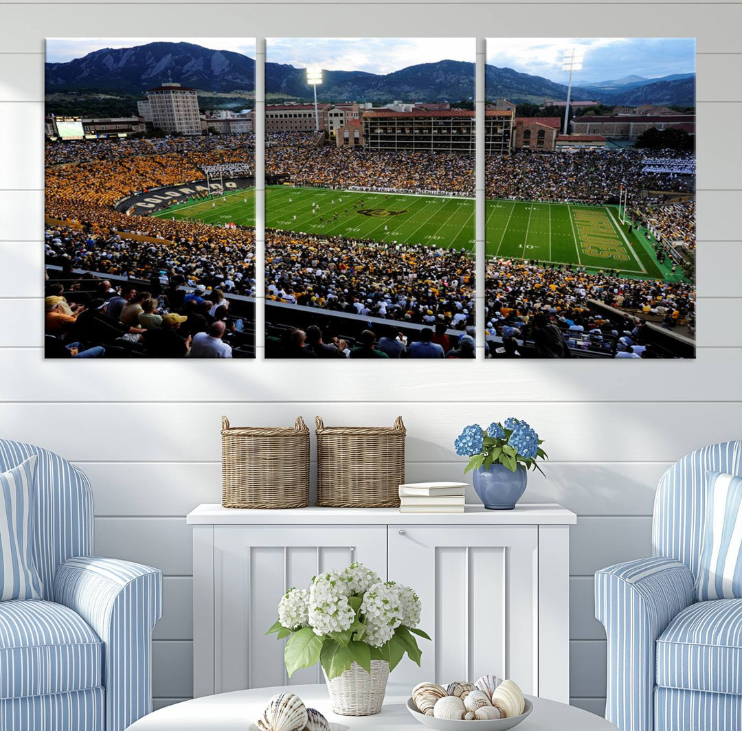 Folsom Field University of Colorado Football Stadium Wall Art Canvas Print