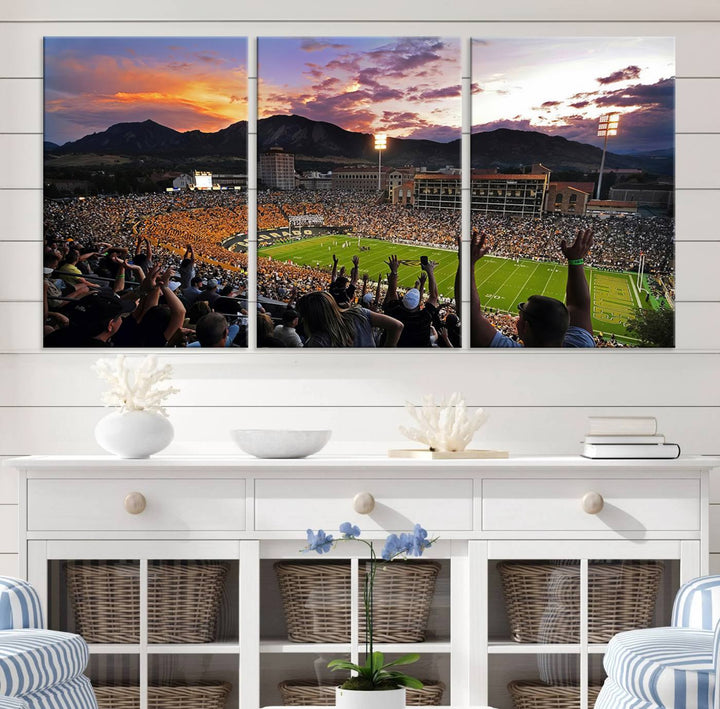 Folsom Field University of Colorado Football Stadium Wall Art Canvas Print