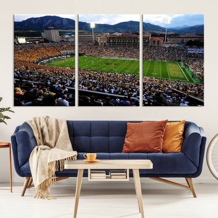 Folsom Field University of Colorado Football Stadium Wall Art Canvas Print