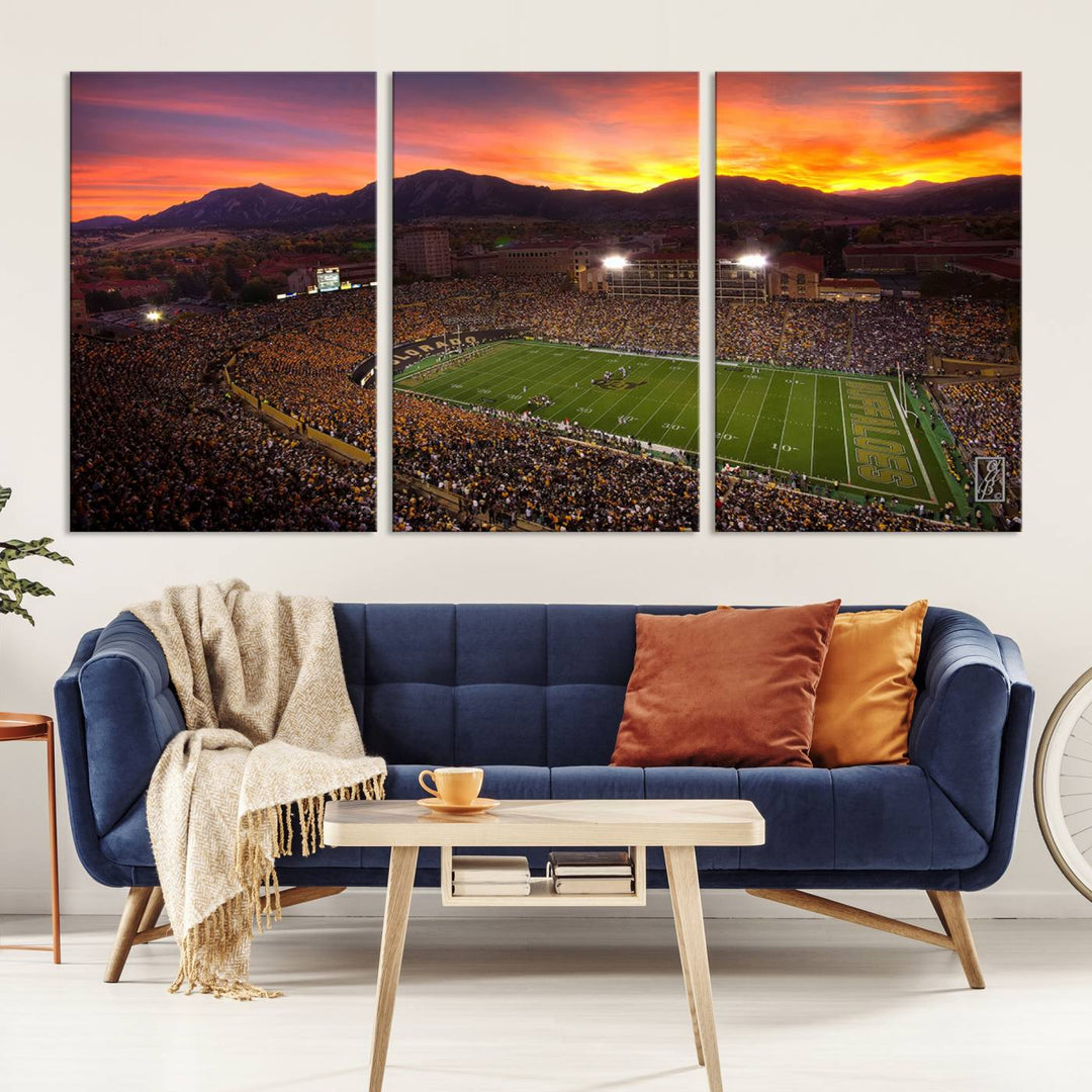 Folsom Field University of Colorado Football Stadium Wall Art Canvas Print