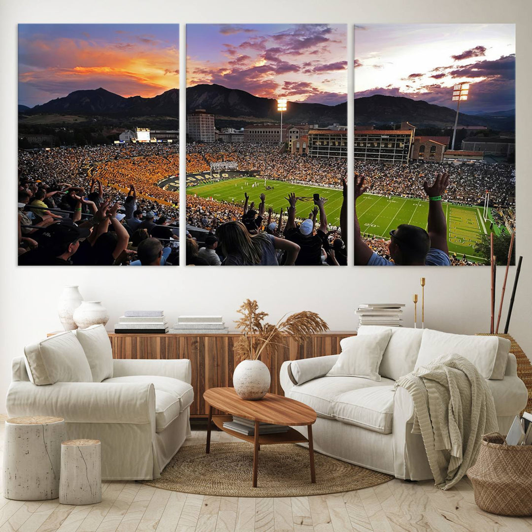 Folsom Field University of Colorado Football Stadium Wall Art Canvas Print