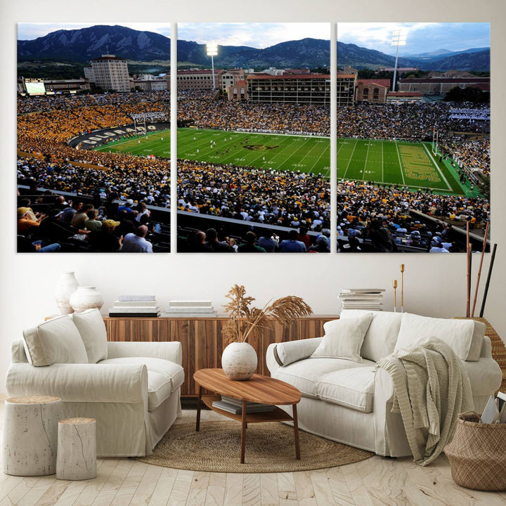 Folsom Field University of Colorado Football Stadium Wall Art Canvas Print