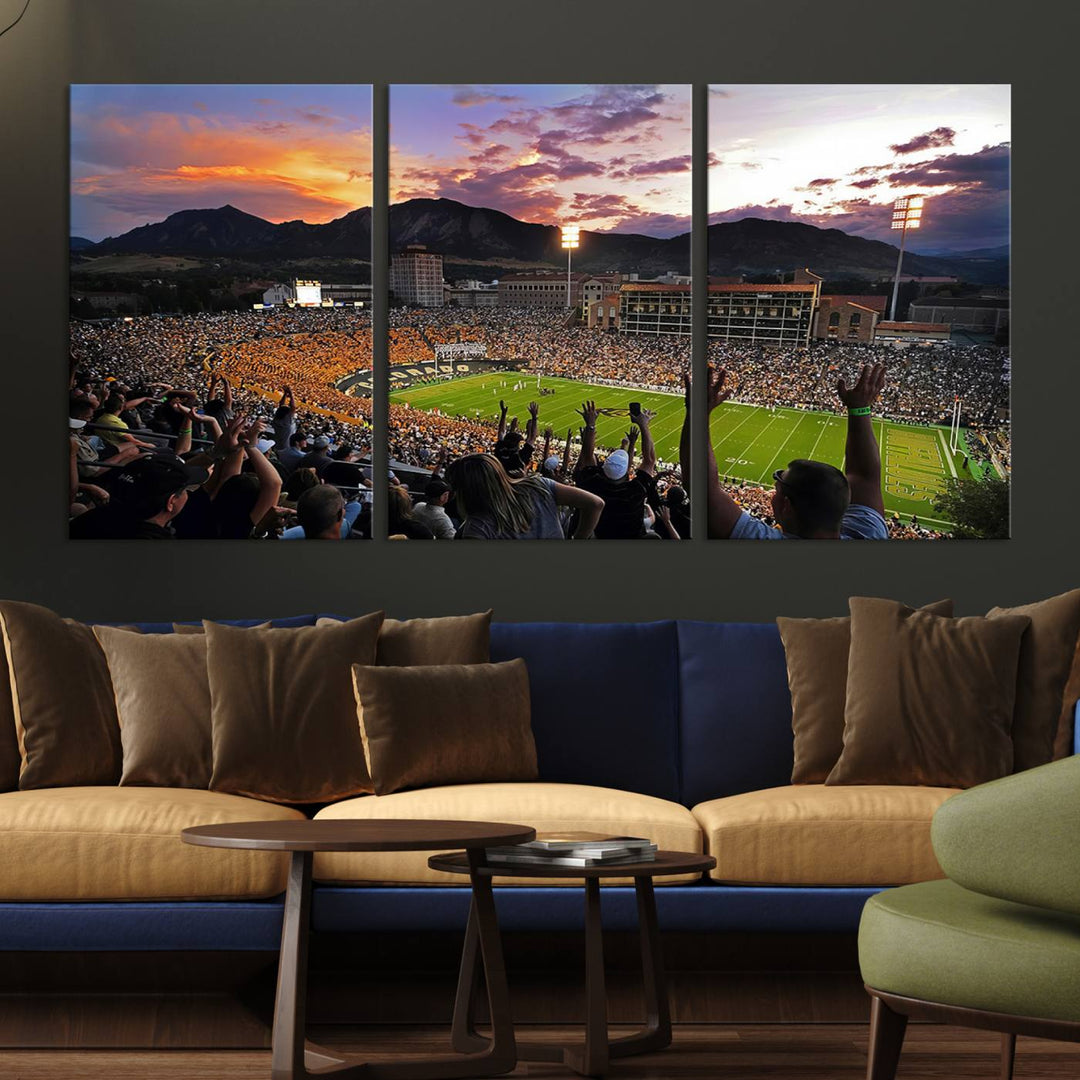 Folsom Field University of Colorado Football Stadium Wall Art Canvas Print