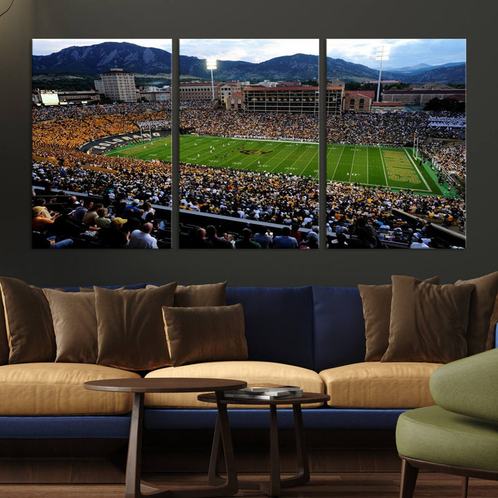 Folsom Field University of Colorado Football Stadium Wall Art Canvas Print