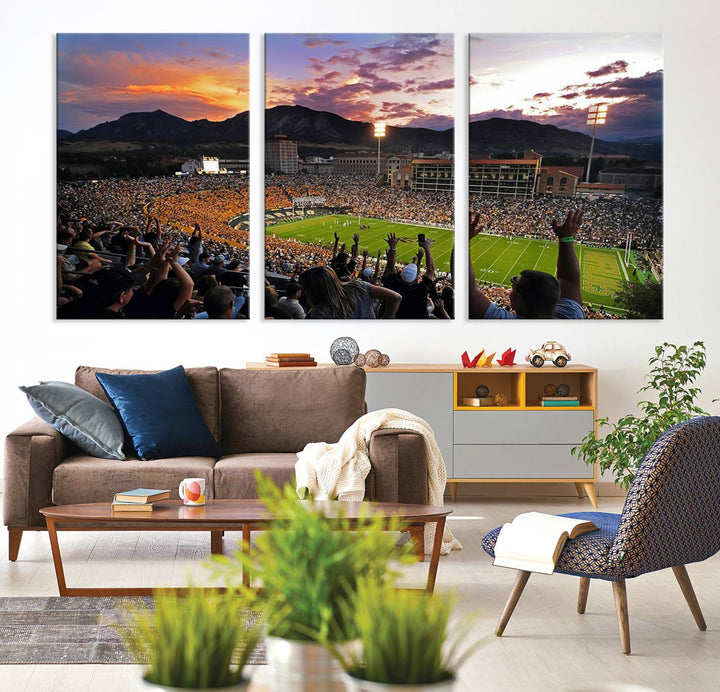 Folsom Field University of Colorado Football Stadium Wall Art Canvas Print