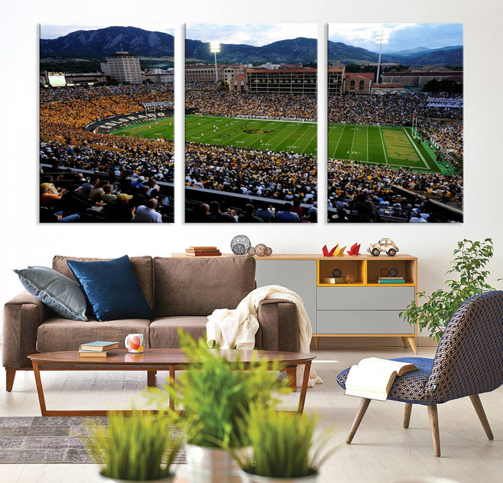 Folsom Field University of Colorado Football Stadium Wall Art Canvas Print