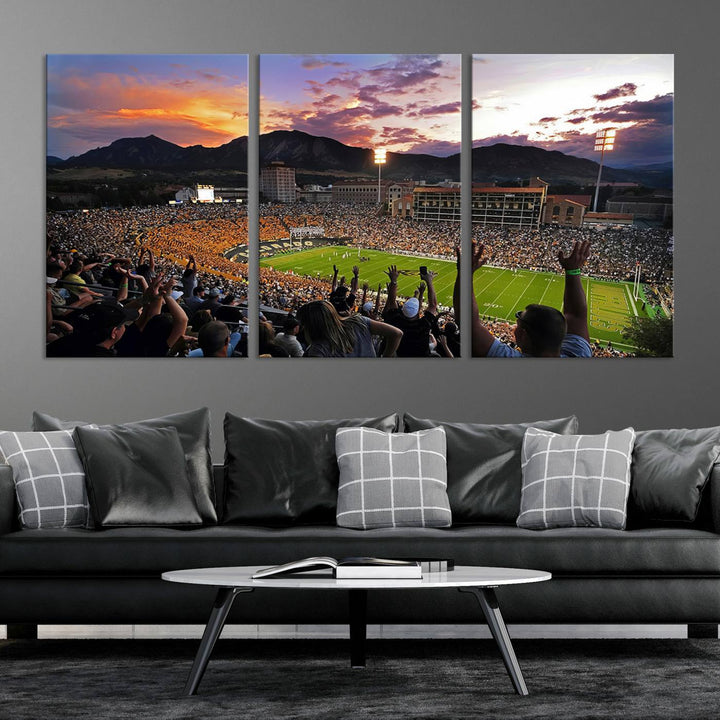 Folsom Field University of Colorado Football Stadium Wall Art Canvas Print