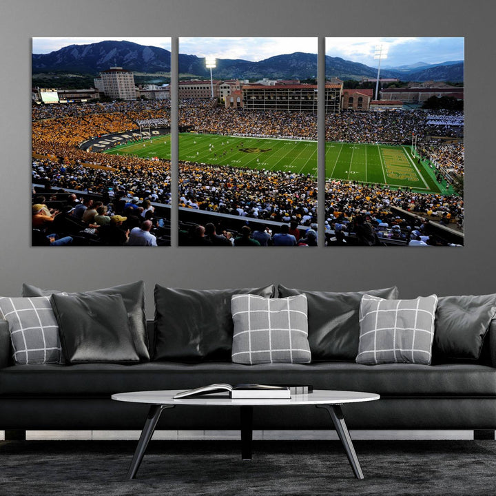 Folsom Field University of Colorado Football Stadium Wall Art Canvas Print