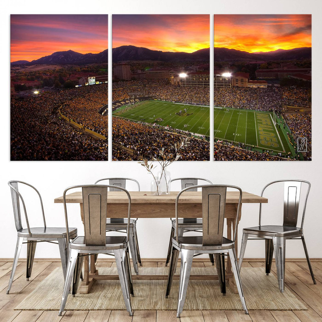 Folsom Field University of Colorado Football Stadium Wall Art Canvas Print