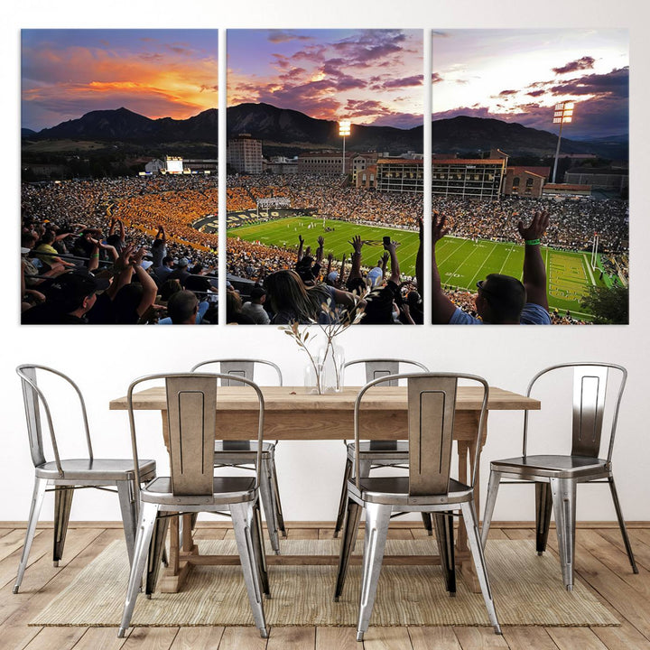 Folsom Field University of Colorado Football Stadium Wall Art Canvas Print