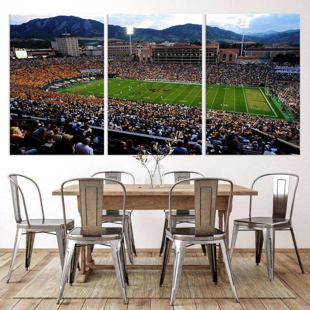 Folsom Field University of Colorado Football Stadium Wall Art Canvas Print