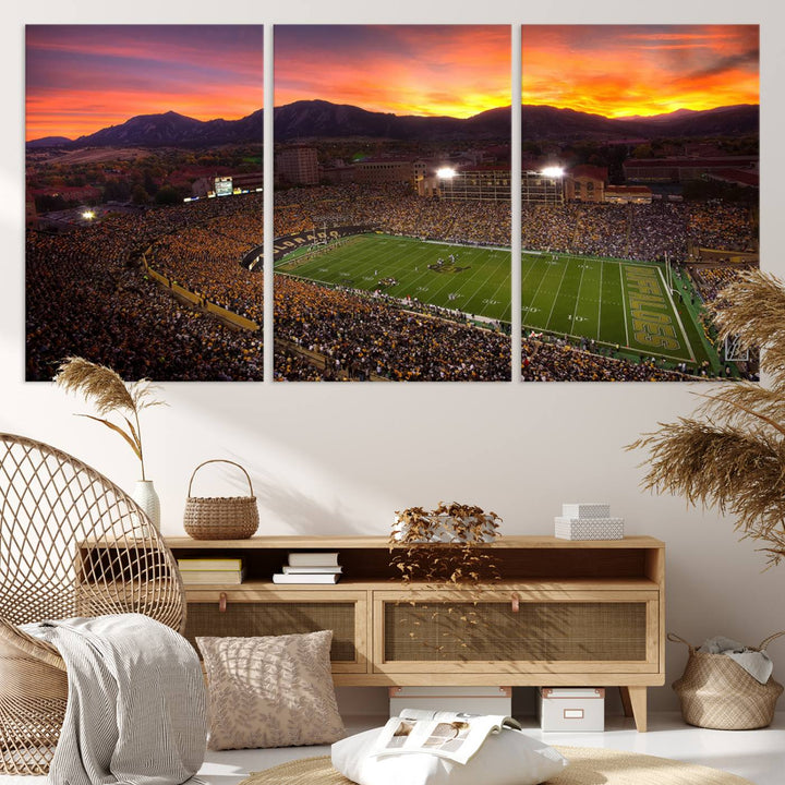 Folsom Field University of Colorado Football Stadium Wall Art Canvas Print