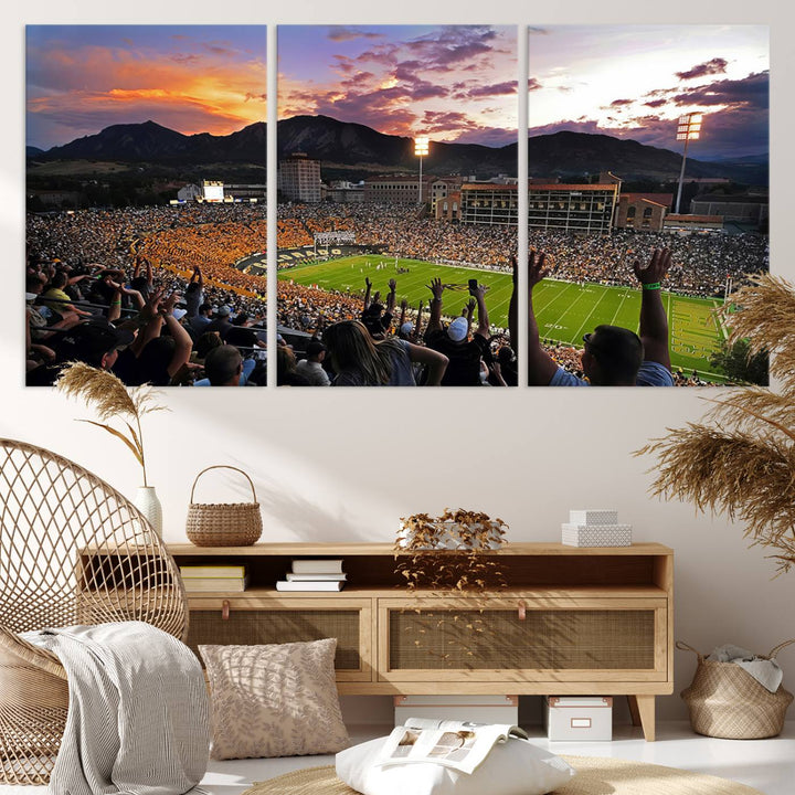 Folsom Field University of Colorado Football Stadium Wall Art Canvas Print