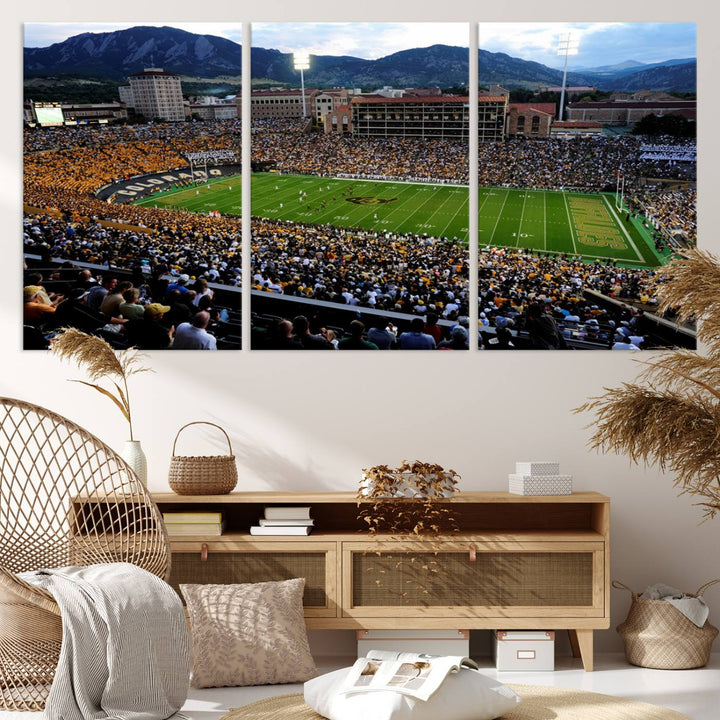 Folsom Field University of Colorado Football Stadium Wall Art Canvas Print