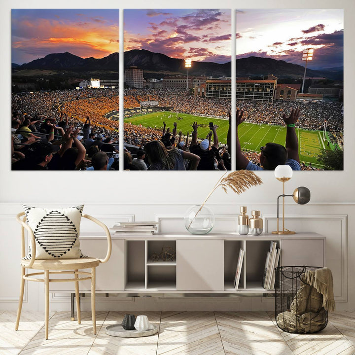 Folsom Field University of Colorado Football Stadium Wall Art Canvas Print