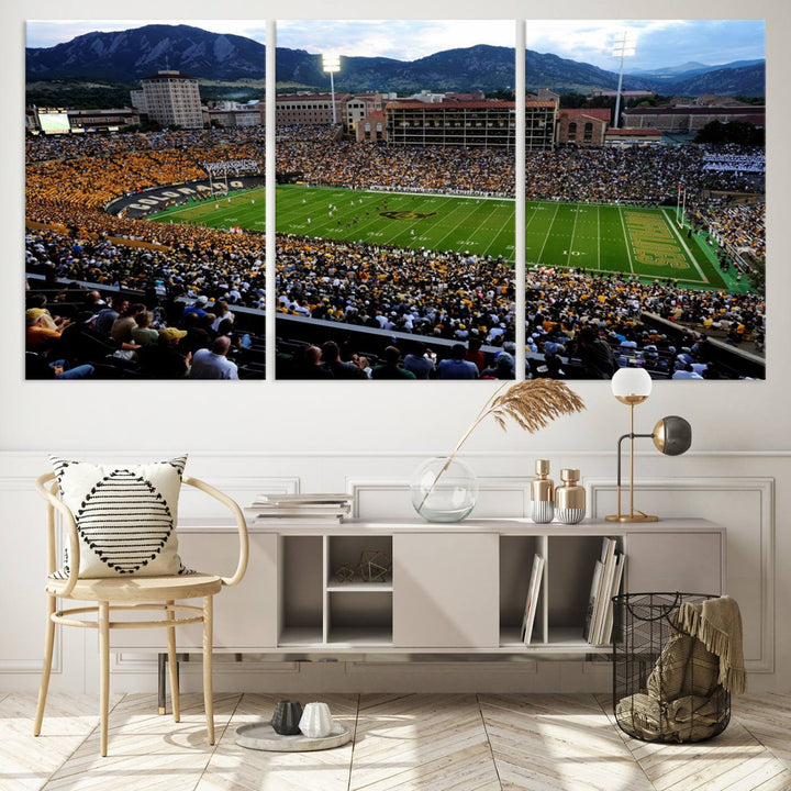 Folsom Field University of Colorado Football Stadium Wall Art Canvas Print