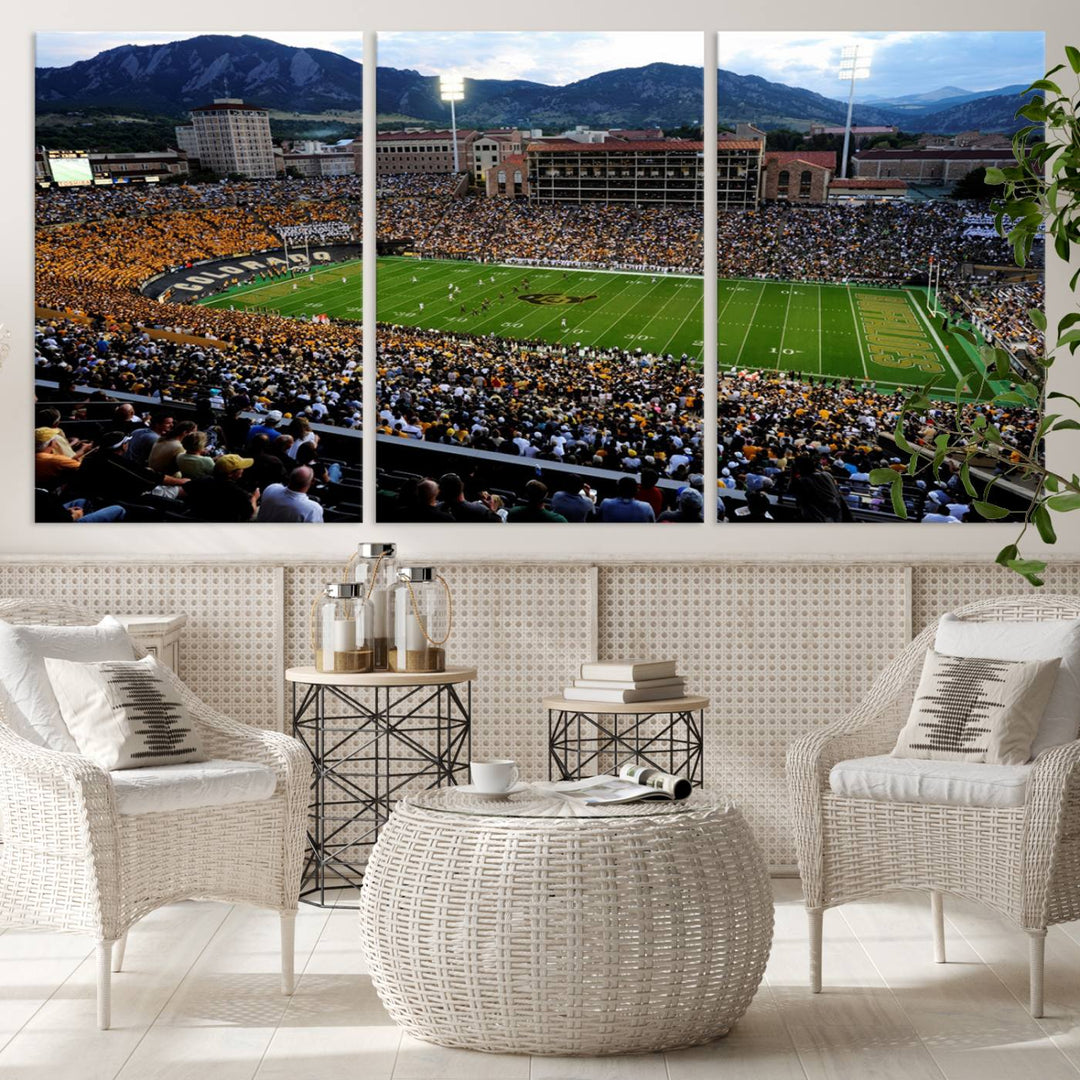 Folsom Field University of Colorado Football Stadium Wall Art Canvas Print