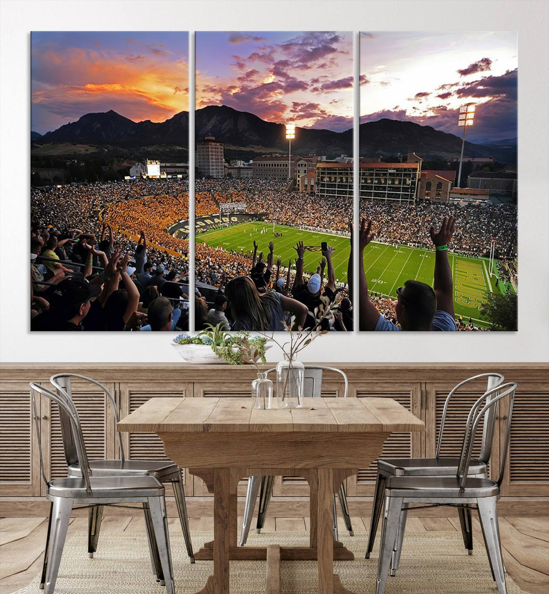 Folsom Field University of Colorado Football Stadium Wall Art Canvas Print