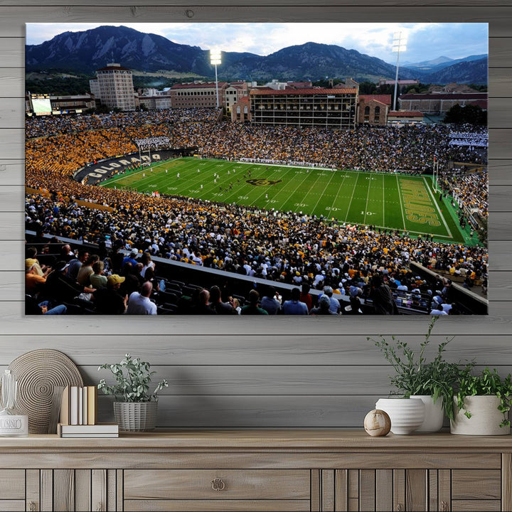 Folsom Field University of Colorado Football Stadium Wall Art Canvas Print