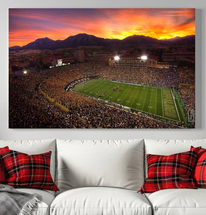 Folsom Field University of Colorado Football Stadium Wall Art Canvas Print