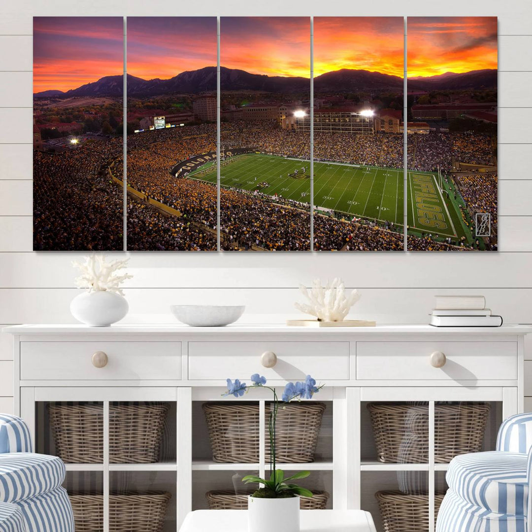 Folsom Field University of Colorado Football Stadium Wall Art Canvas Print