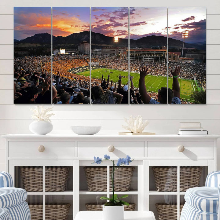 Folsom Field University of Colorado Football Stadium Wall Art Canvas Print