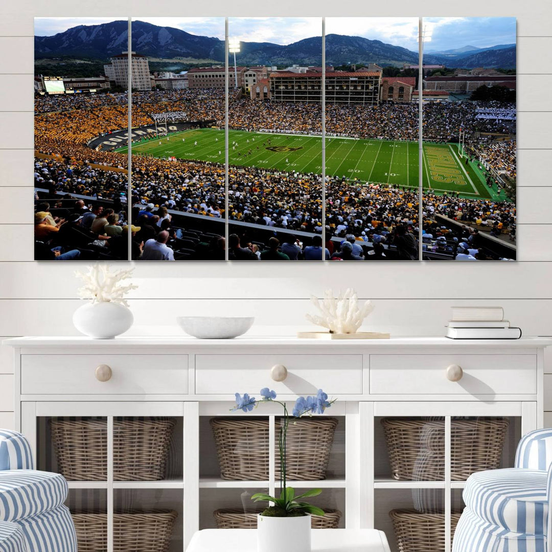 Folsom Field University of Colorado Football Stadium Wall Art Canvas Print