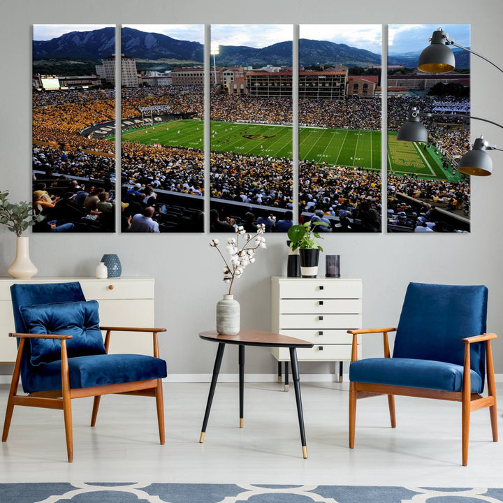 Folsom Field University of Colorado Football Stadium Wall Art Canvas Print