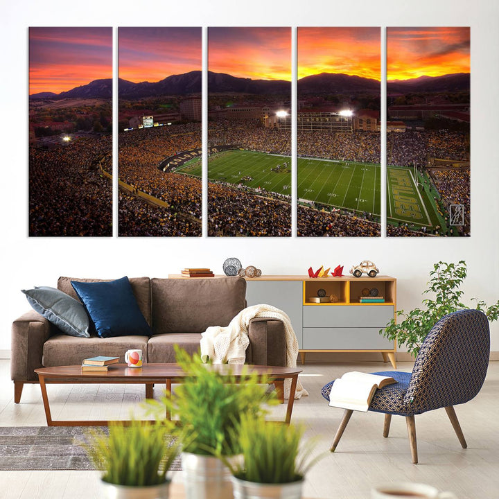 Folsom Field University of Colorado Football Stadium Wall Art Canvas Print