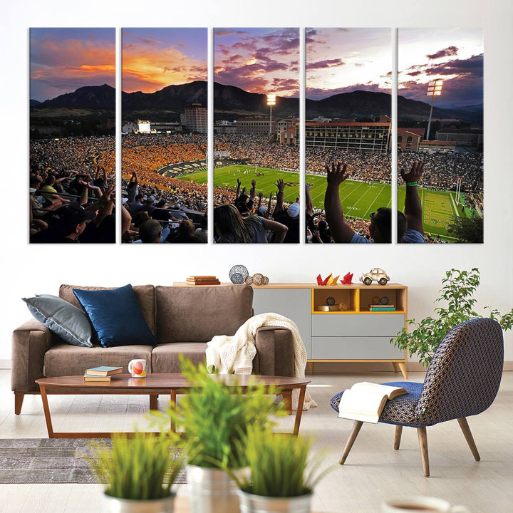 Folsom Field University of Colorado Football Stadium Wall Art Canvas Print