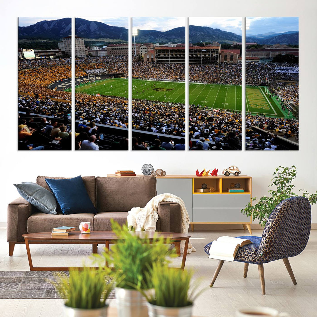 Folsom Field University of Colorado Football Stadium Wall Art Canvas Print