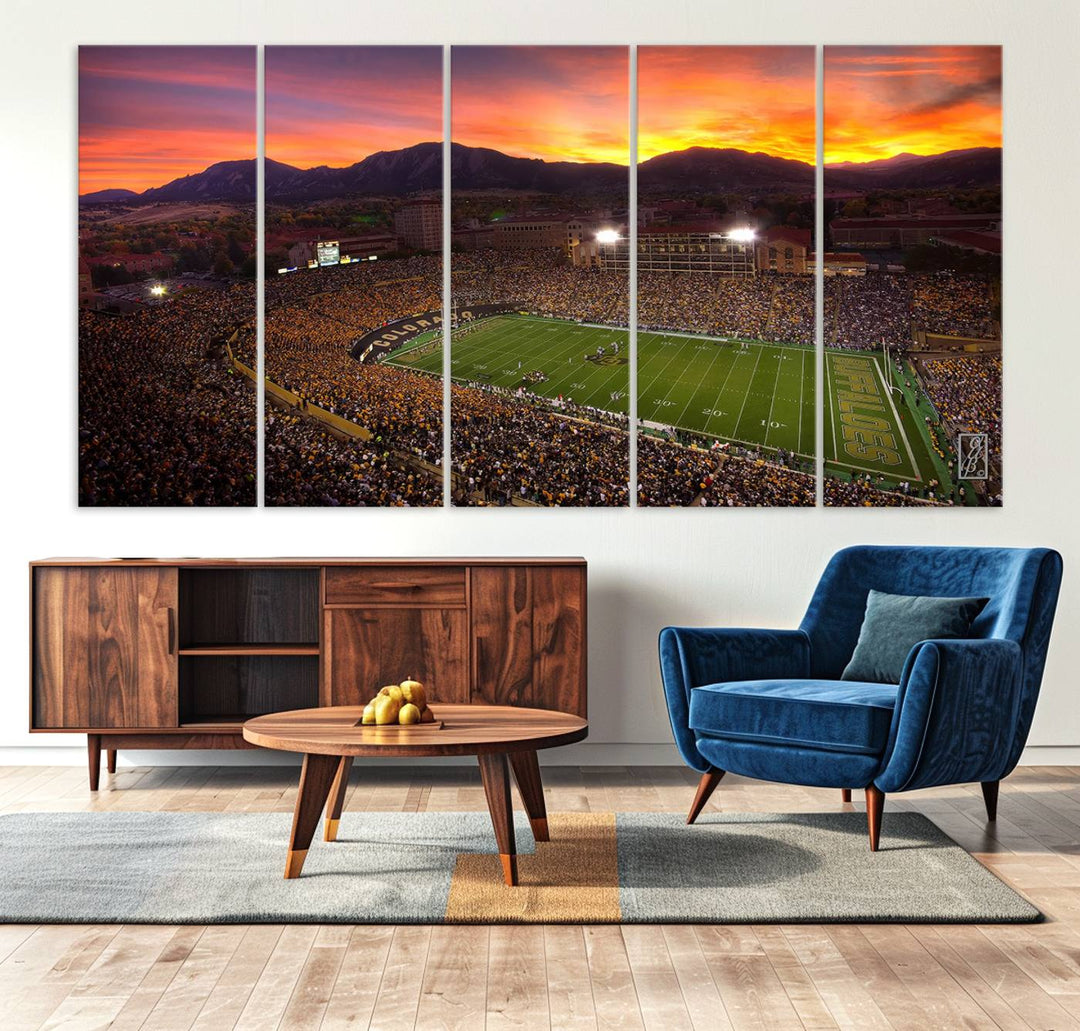 Folsom Field University of Colorado Football Stadium Wall Art Canvas Print