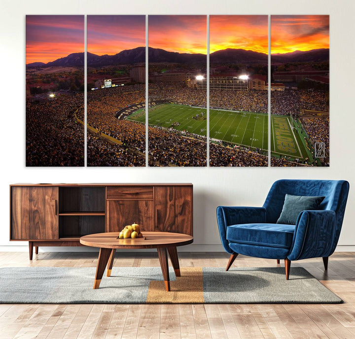 Folsom Field University of Colorado Football Stadium Wall Art Canvas Print