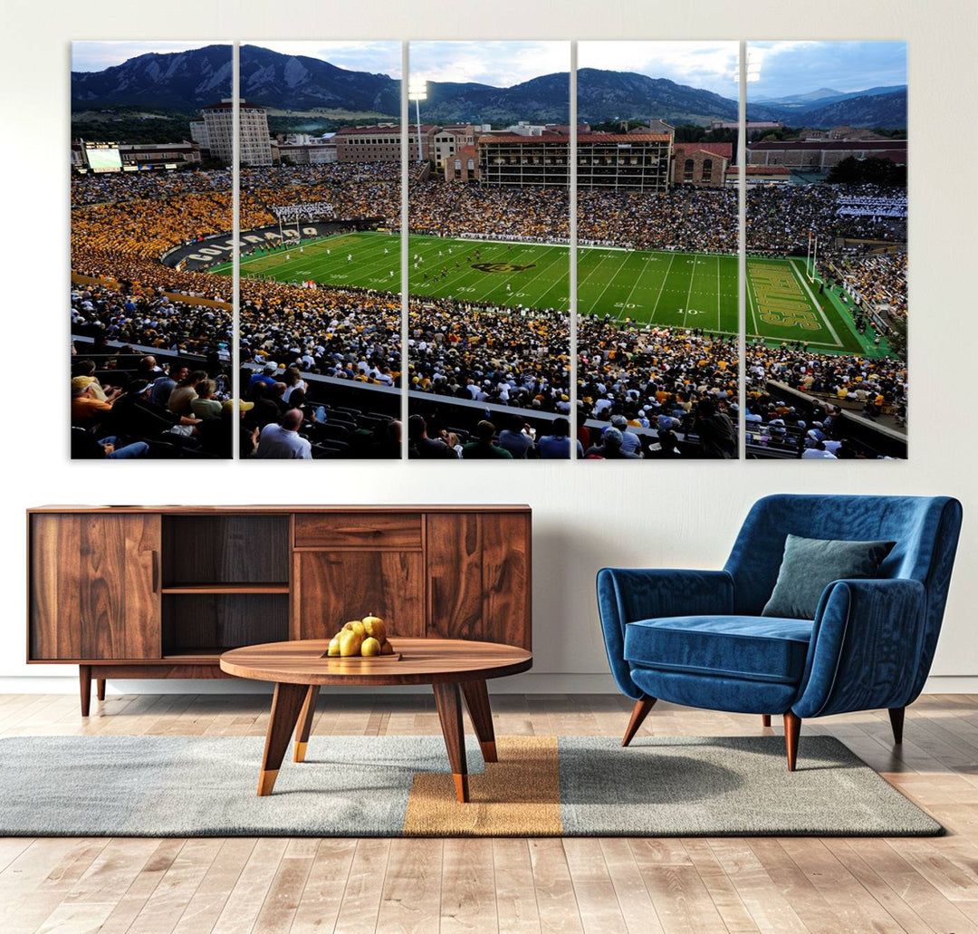 Folsom Field University of Colorado Football Stadium Wall Art Canvas Print