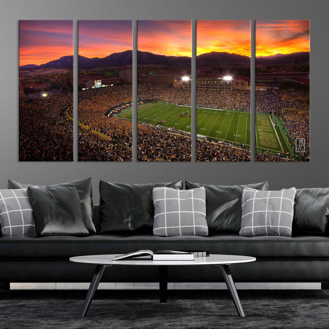 Folsom Field University of Colorado Football Stadium Wall Art Canvas Print