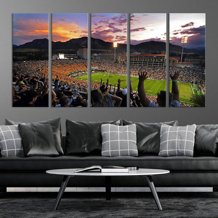 Folsom Field University of Colorado Football Stadium Wall Art Canvas Print