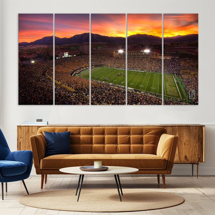 Folsom Field University of Colorado Football Stadium Wall Art Canvas Print