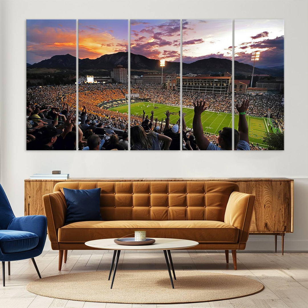 Folsom Field University of Colorado Football Stadium Wall Art Canvas Print