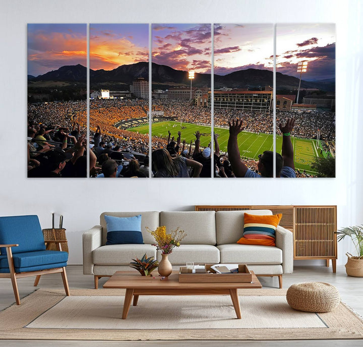 Folsom Field University of Colorado Football Stadium Wall Art Canvas Print