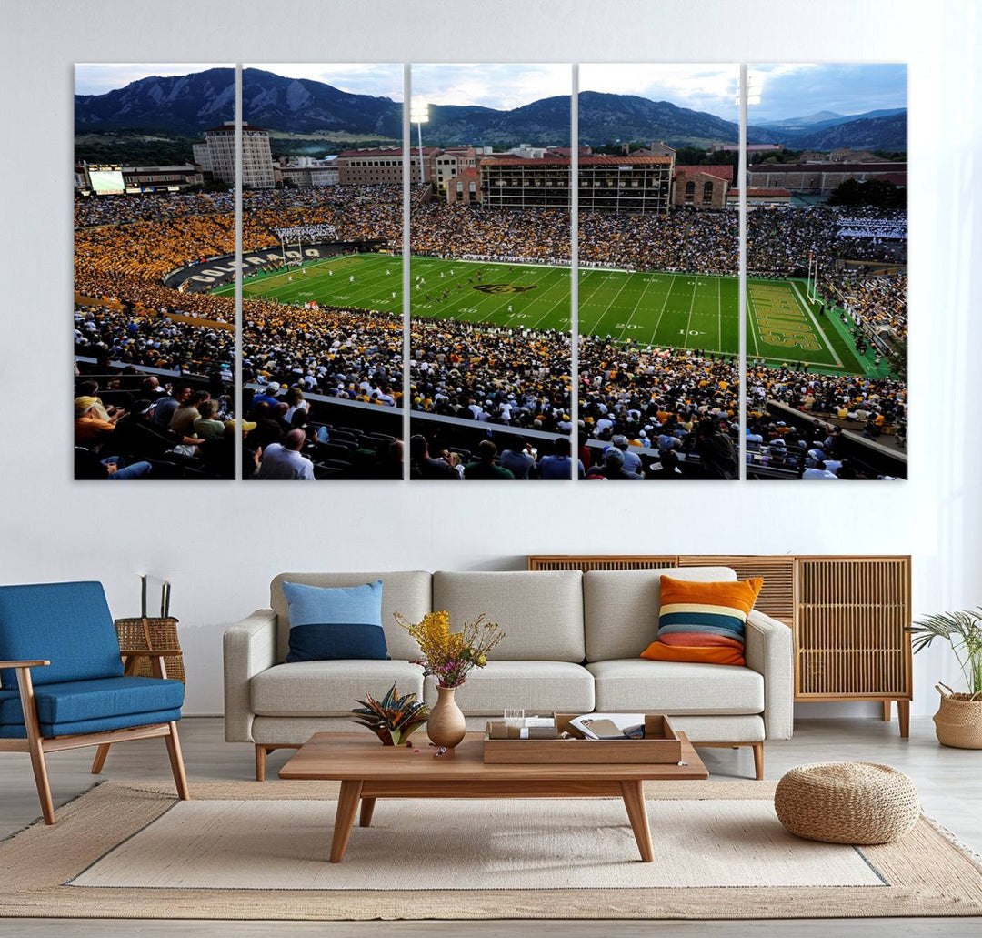 Folsom Field University of Colorado Football Stadium Wall Art Canvas Print