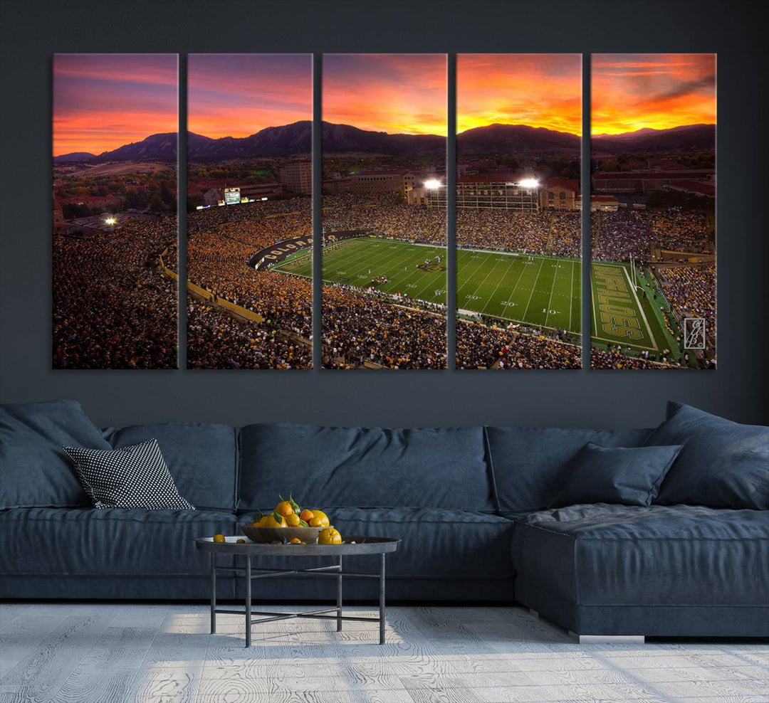 Folsom Field University of Colorado Football Stadium Wall Art Canvas Print