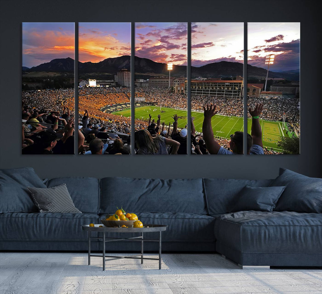 Folsom Field University of Colorado Football Stadium Wall Art Canvas Print