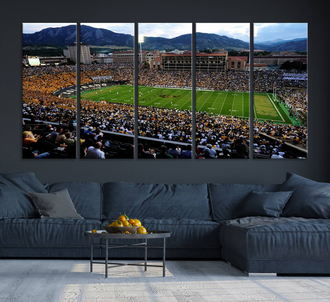 Folsom Field University of Colorado Football Stadium Wall Art Canvas Print