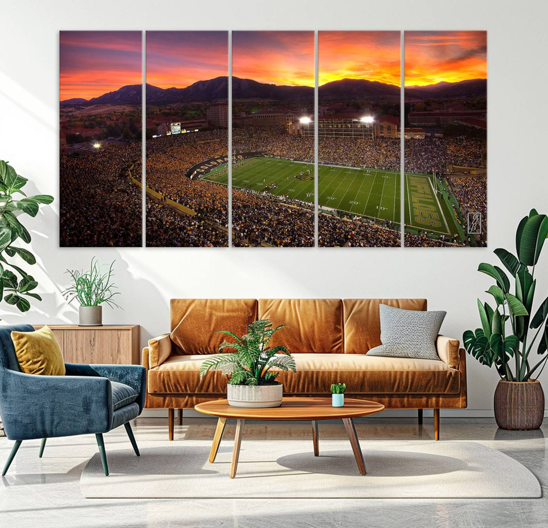 Folsom Field University of Colorado Football Stadium Wall Art Canvas Print